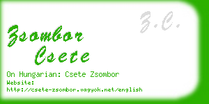 zsombor csete business card